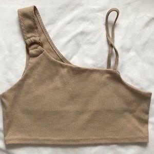 O-ring one shoulder top